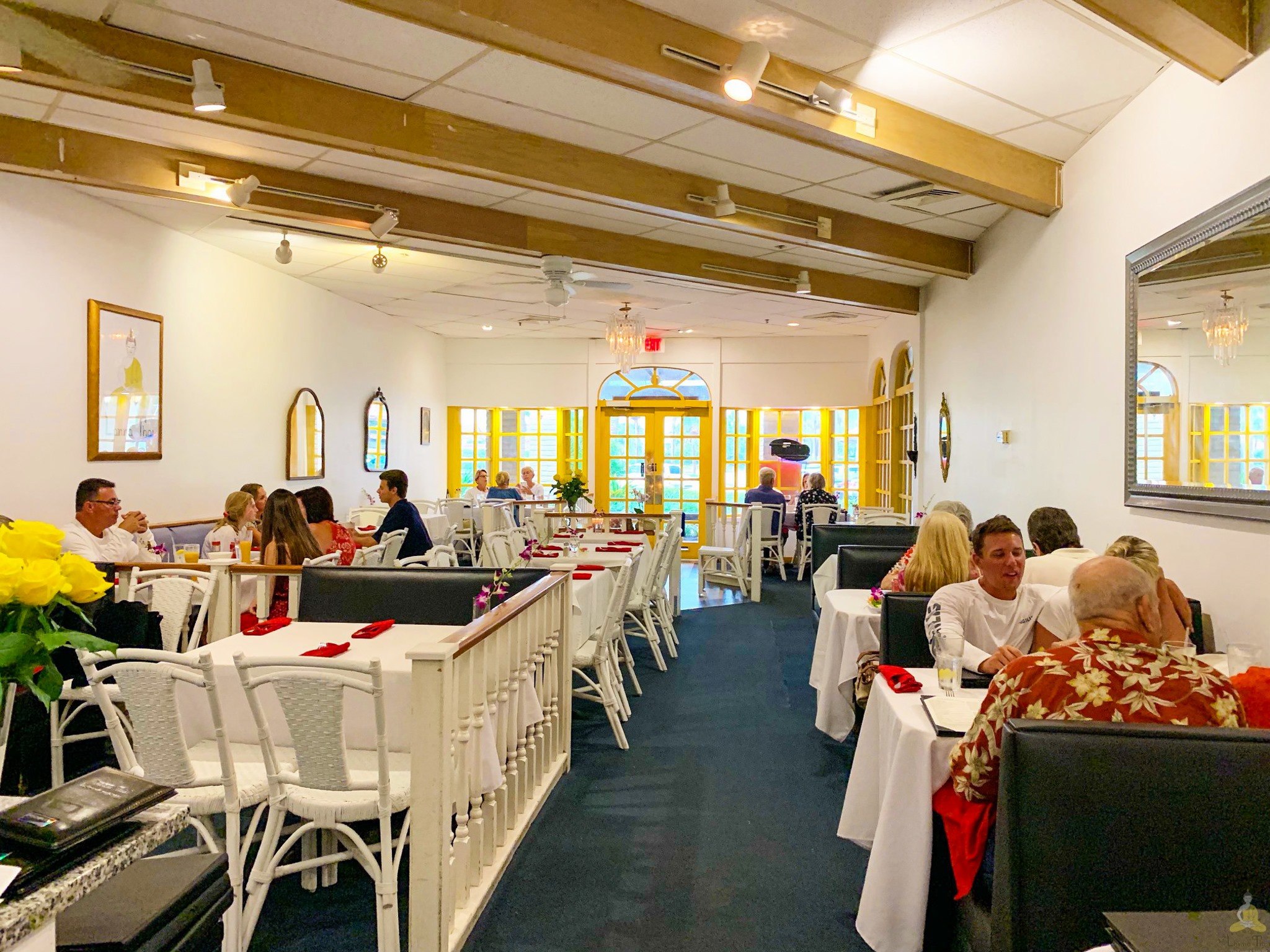 The welcoming dining room at Lanna Thai Jupiter