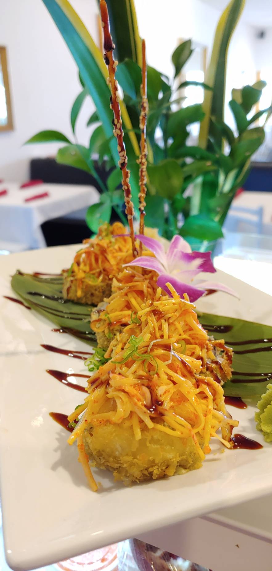 Beautifully presented sushi at Lanna Thai Jupiter